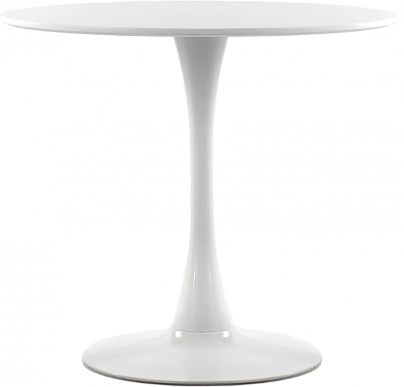 Стол кухонный Tulip style белый, d-90 см