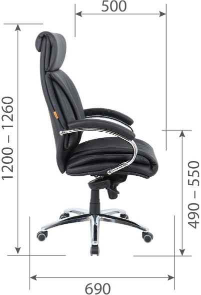 Кресло руководителя  CHAIRMAN CH 423 кожа