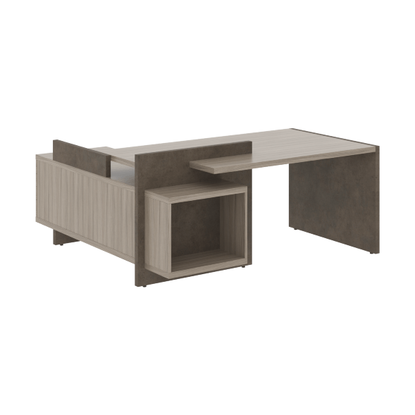 Стол СФ-531222 Дрифтвуд /Бетон чикаго темно-серый 1800х1798х840 WOOD&amp;amp;STONE