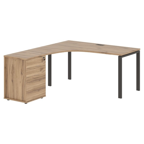 Стол эргономичный с тумбой EUCET 1518(L) 1560х1880х750 EDIS