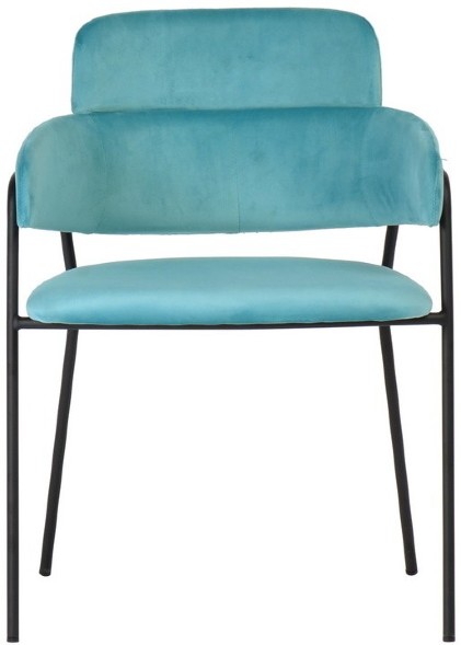 Стул Napoli светло-бирюзовый с черными ножками