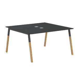 Стол FWST 1313 Белый премиум/Белый-Бук 1380х1370х733 FORTA