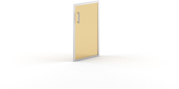 Дверь стеклянная в AL- рамке B 512(L) 421*22*766, Матовое