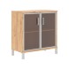 Шкаф низкий со стеклянными дверьми в AL-рамке B 410.4 900х450х920 BORN