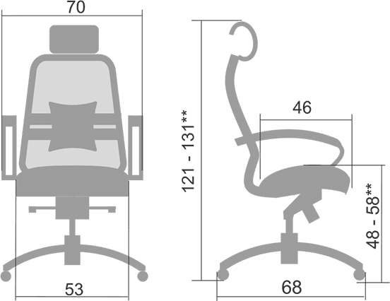 Кресло офисное SAMURAI SL-2.04 черный плюс  