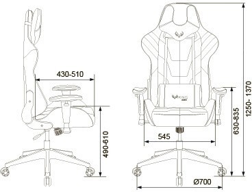 Кресло игровое Zombie VIKING 4 AERO белый/синий/красный искусст.кожа/ткань с подголов. крестовина пластик