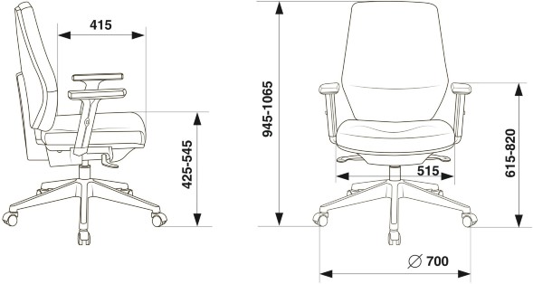 Кресло Бюрократ CH-545/1D
