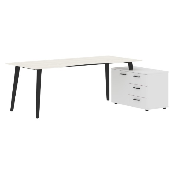 Стол руководителя с тумбой JCT 2013(R) 2000х1300х750 JAY