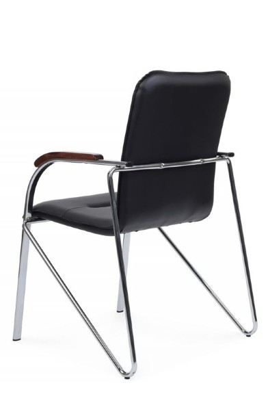 Стул Самба с деревянными подлокотниками SMB-02H Хром гальв