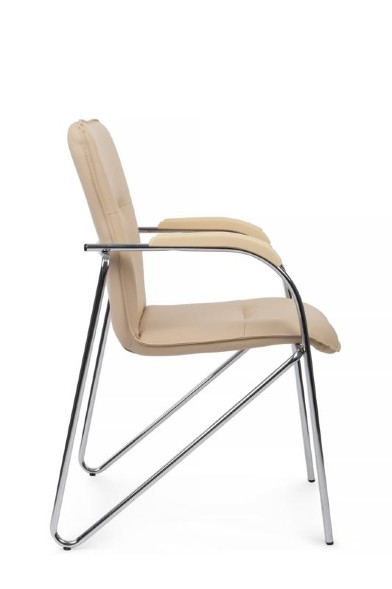 Стул Самба с пластиковыми подлокотниками SMB-03H Хром гальв