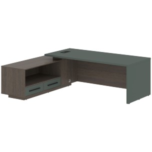 Стол руководителя с тумбой VCT 2319(L) 2300х1900х750 VELION