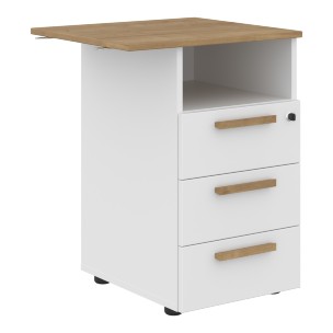 Тумба приставная FLC-3D.2A Белый премиум 570х504х733 FORTA