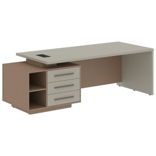 Стол руководителя с тумбой VCT 2390(L) 2300х900х750 VELION